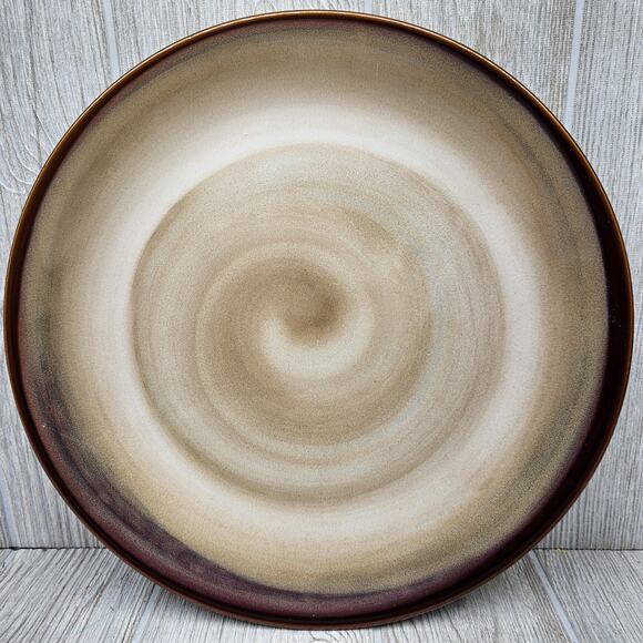 Sango Nova Brown 4933 Chop Plate 12" Platter Swirl Stoneware Modern China - Picture 1 of 5